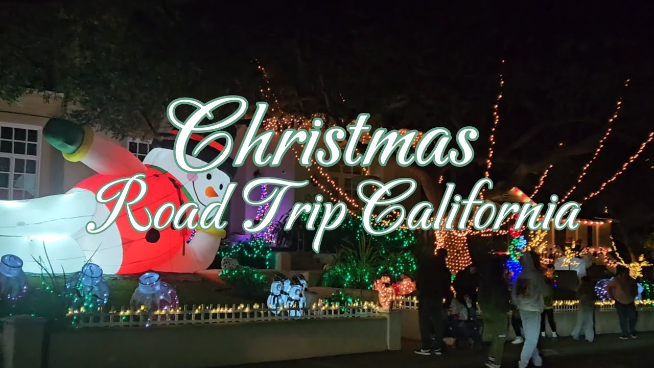 Las mejores decoraciones Navideñas en Casas de California| Relaxing ROAD TRIP 
