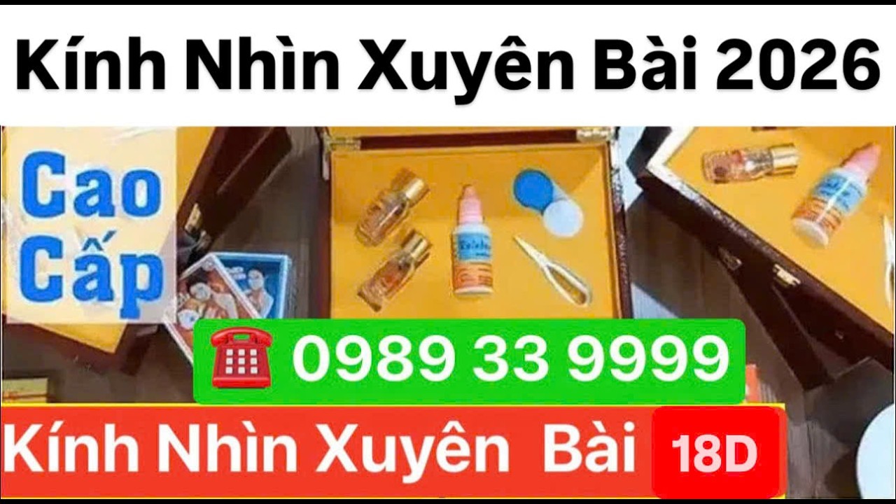 kính áp tròng nhìn xuyên lá bài | Kính Mỹ 18D Nhìn xuyên bài | Dụng cụ đánh bài lá hiệu quả nhất