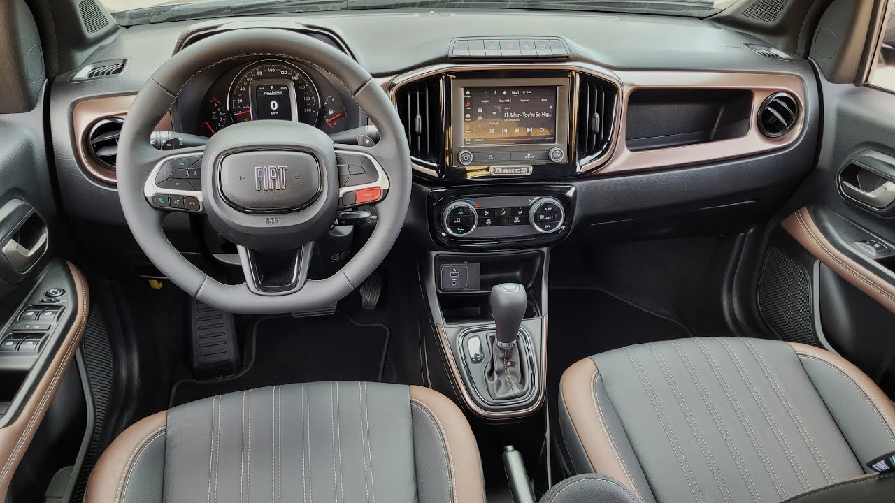 Fiat Strada Ranch Turbo 2024: Detalhes Internos | Auto REALIDADE