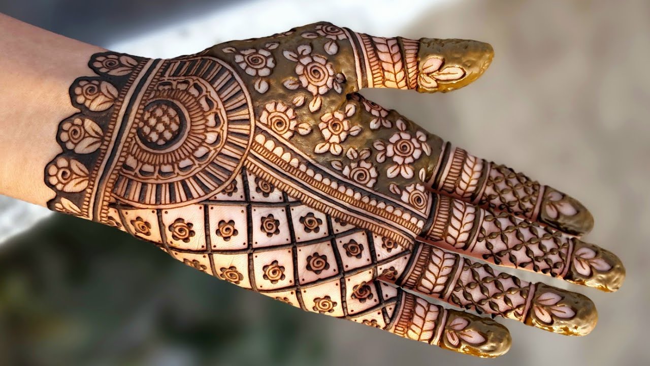 Easy Full Palm Mehndi Design | Front Hand Mehndi Design | হাতের তালুর মেহেদি ডিজাইন
