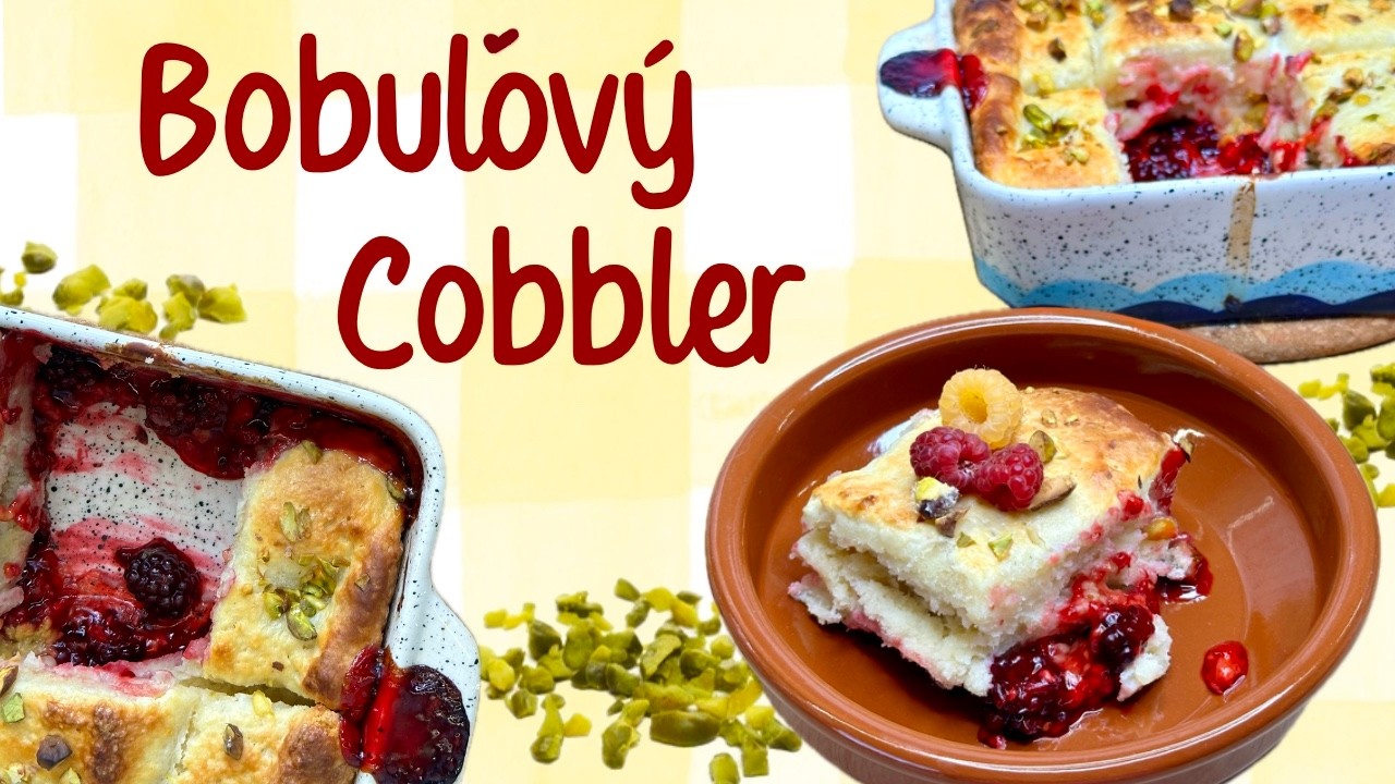 Cobbler s bobuľovým ovocím a pistáciami | Rýchly a neodolateľný ♥️