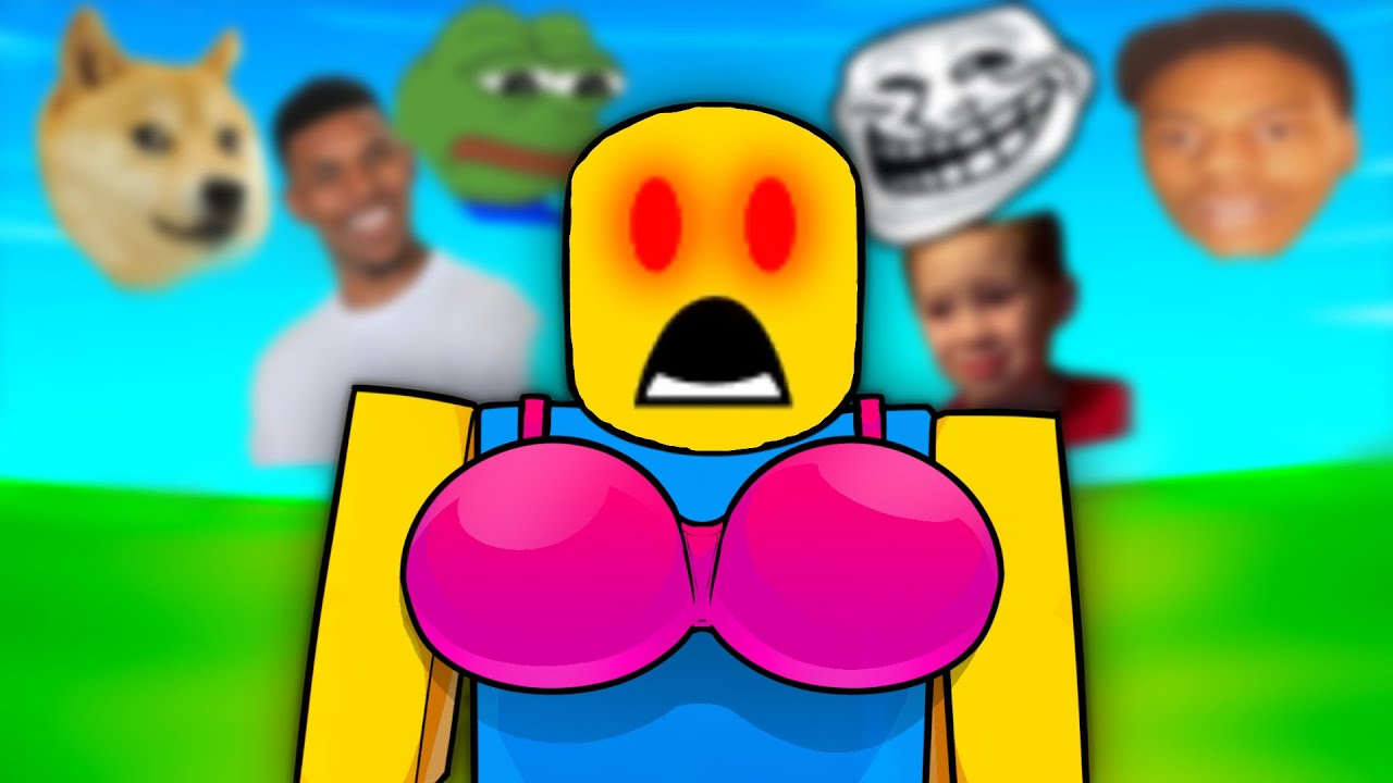 Playing Roblox FIND THE MEMES