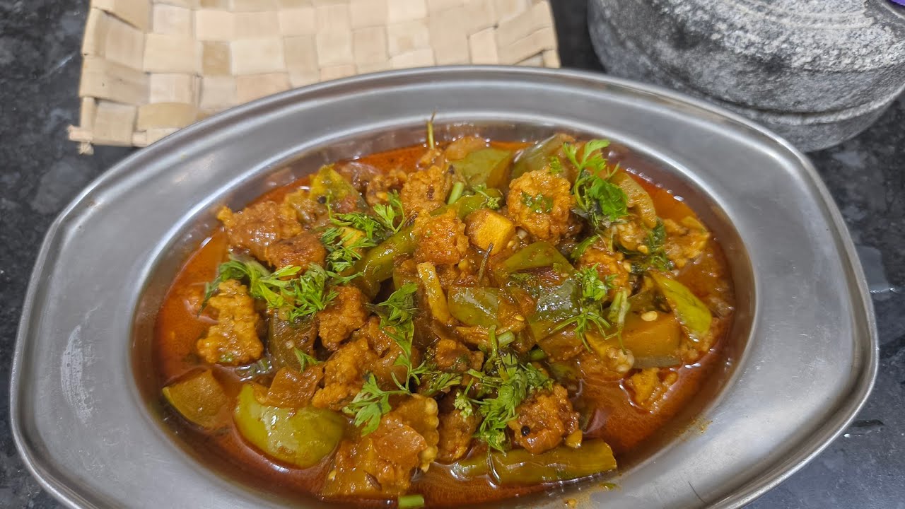 Vidarbha style Vadi Wangi Bhaji recipe #food #recipe 