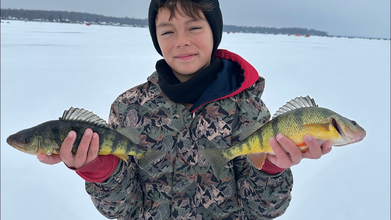 Ice Fishing for Perch on Lake Simcoe