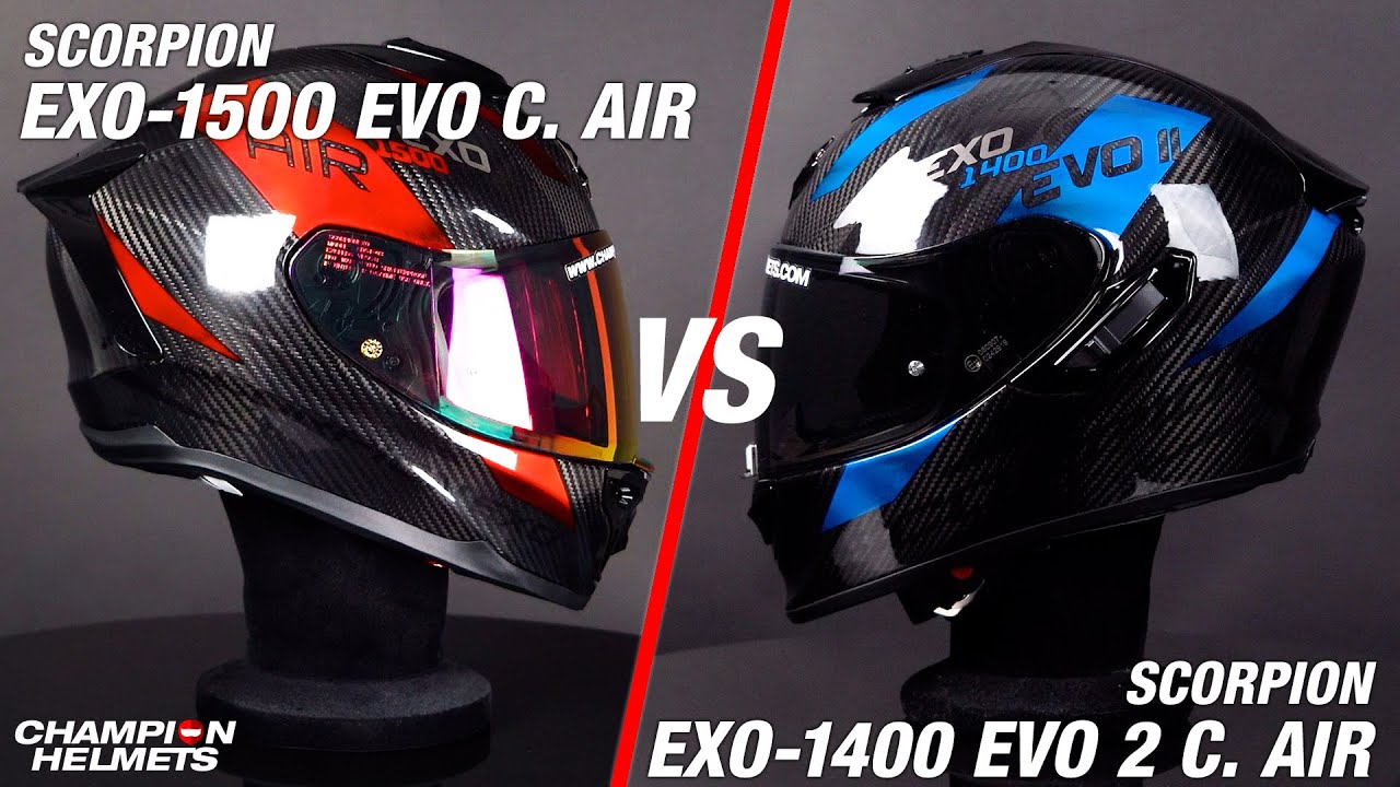 Scorpion EXO-1500 Carbon Air против Scorpion EXO-1400 EVO 2 Carbon Air | Какой шлем выбрать?