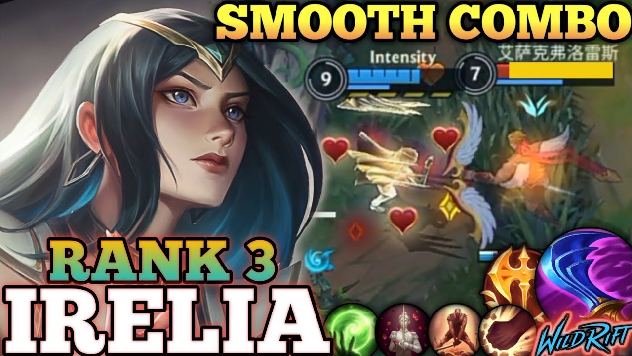 IRELIA AGGRESSIVE MID MVP PLAY! SMOOTH FAST HAND COMBO - TOP 3 GLOBAL IRELIA BY Intensity- WILD RIFT