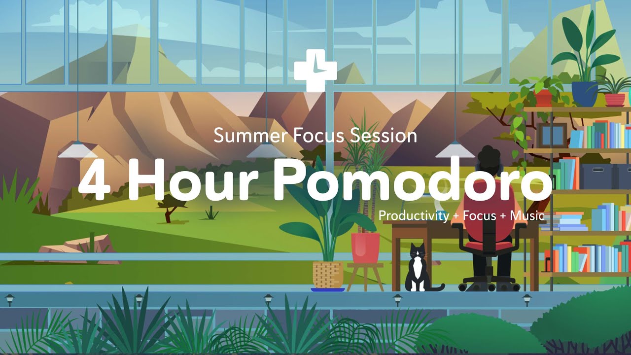 Pomodoro Timer 8x30 (4hrs) | ADHD |  Mountain Summer Vibes