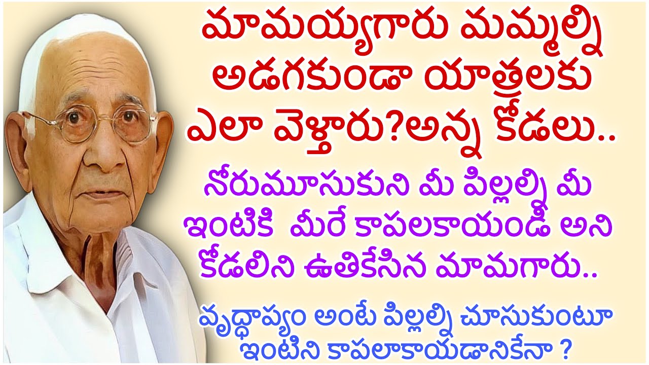 మామయ్య మమ్మల్ని అడగకుండా యాత్రలకు ఎలా వెళ్తారు?అన్న కోడలు|నువ్వెవరు నన్ను అడగడానికి అంటున్న మామగారు