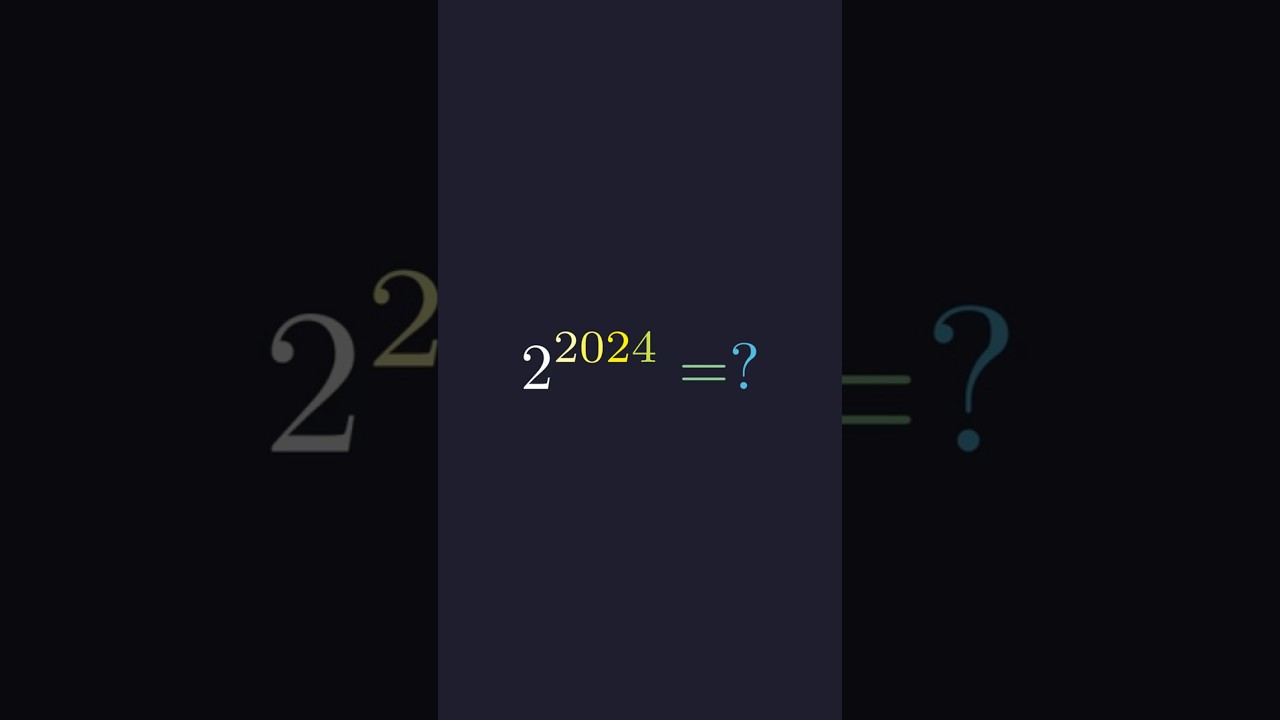 Решите 2^2024 менее чем за минуту (без калькулятора!)