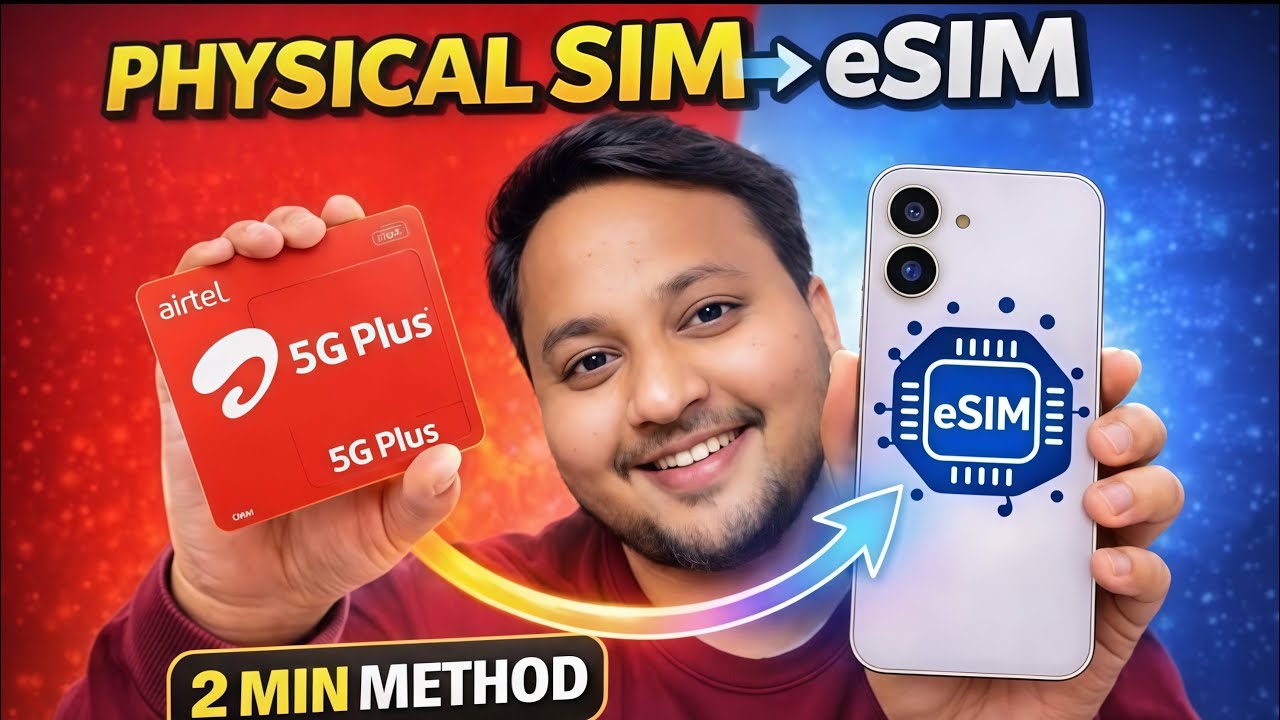 Convert Airtel SIM to eSIM in 2 Minutes | Home Process | 2026 Guide
