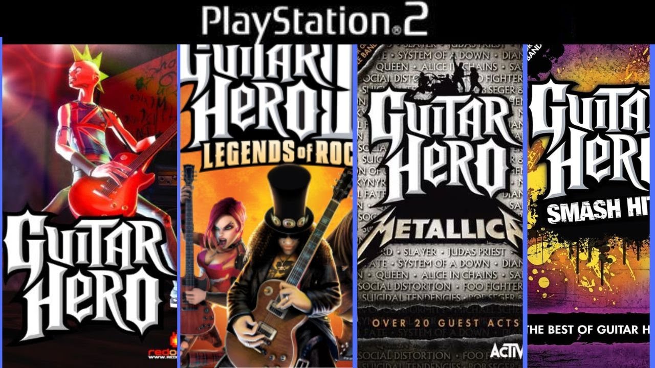 TODOS OS JOGOS DE GUITAR HERO PARA O PS2 - Guitar Hero Playstation 2
