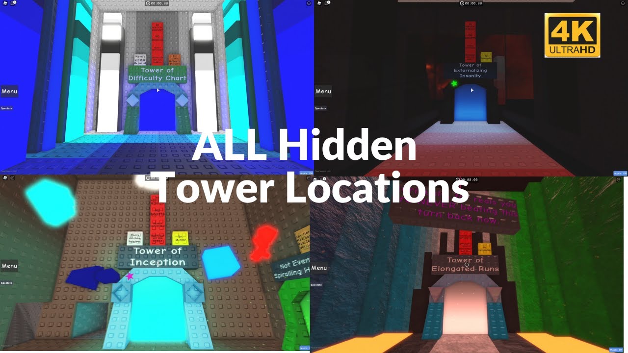 OUTDATED: ALL JToH Hidden Tower Locations! (3/4/21)