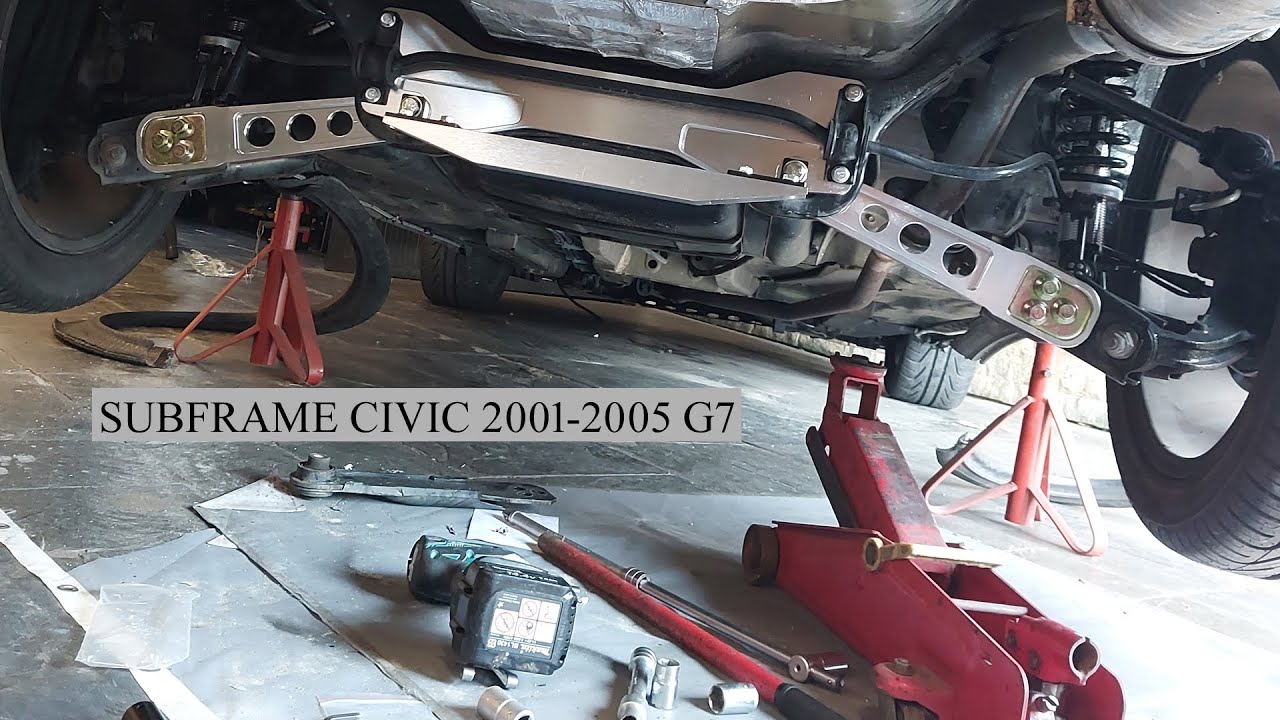 Instalação do Subframe para o Honda Civic 2001 2002 2003 2004 2005 G7 7TH.