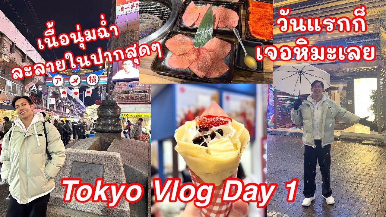 🇯🇵 เที่ยวโตเกียวต้นปี 2026 | Ueno Park | ตลาด Ameyoko | เจอหิมะแรกของปี! - Tokyo Vlog Day 1