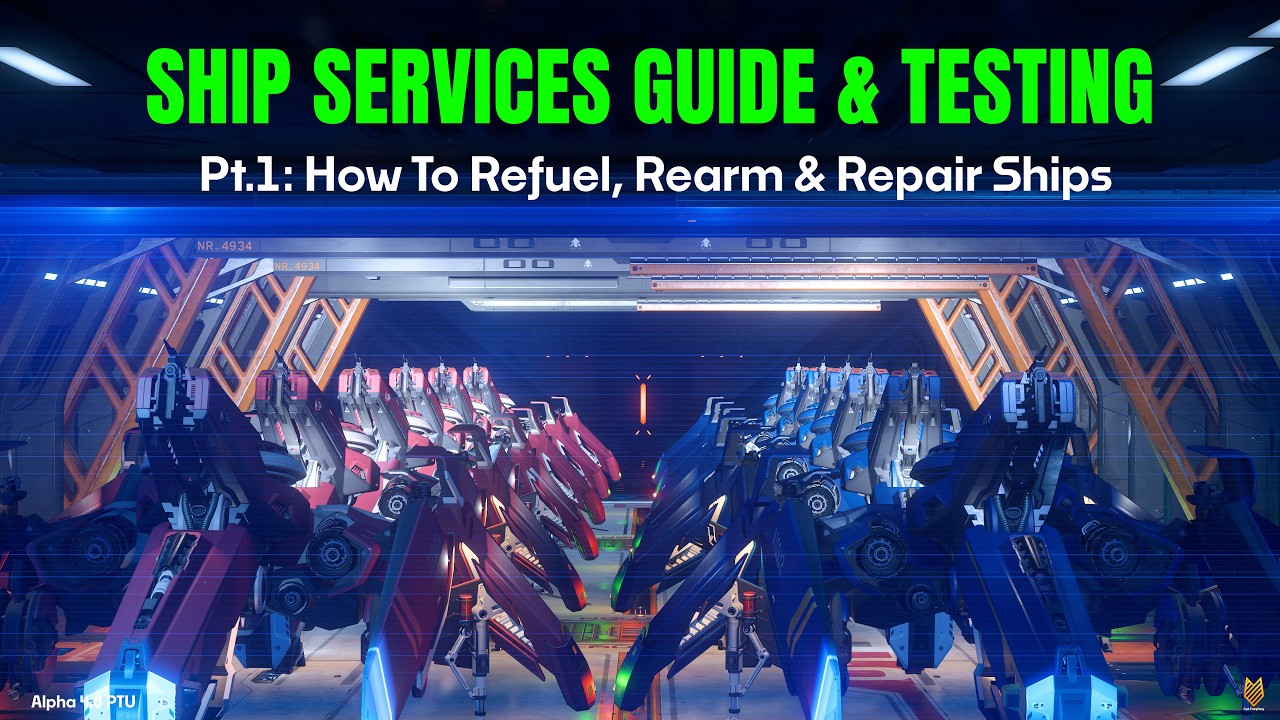 How To Refuel, Repair & Rearm A Ship | Ship Services Guide & Testing Pt.1 | Alpha 4.8 PTU