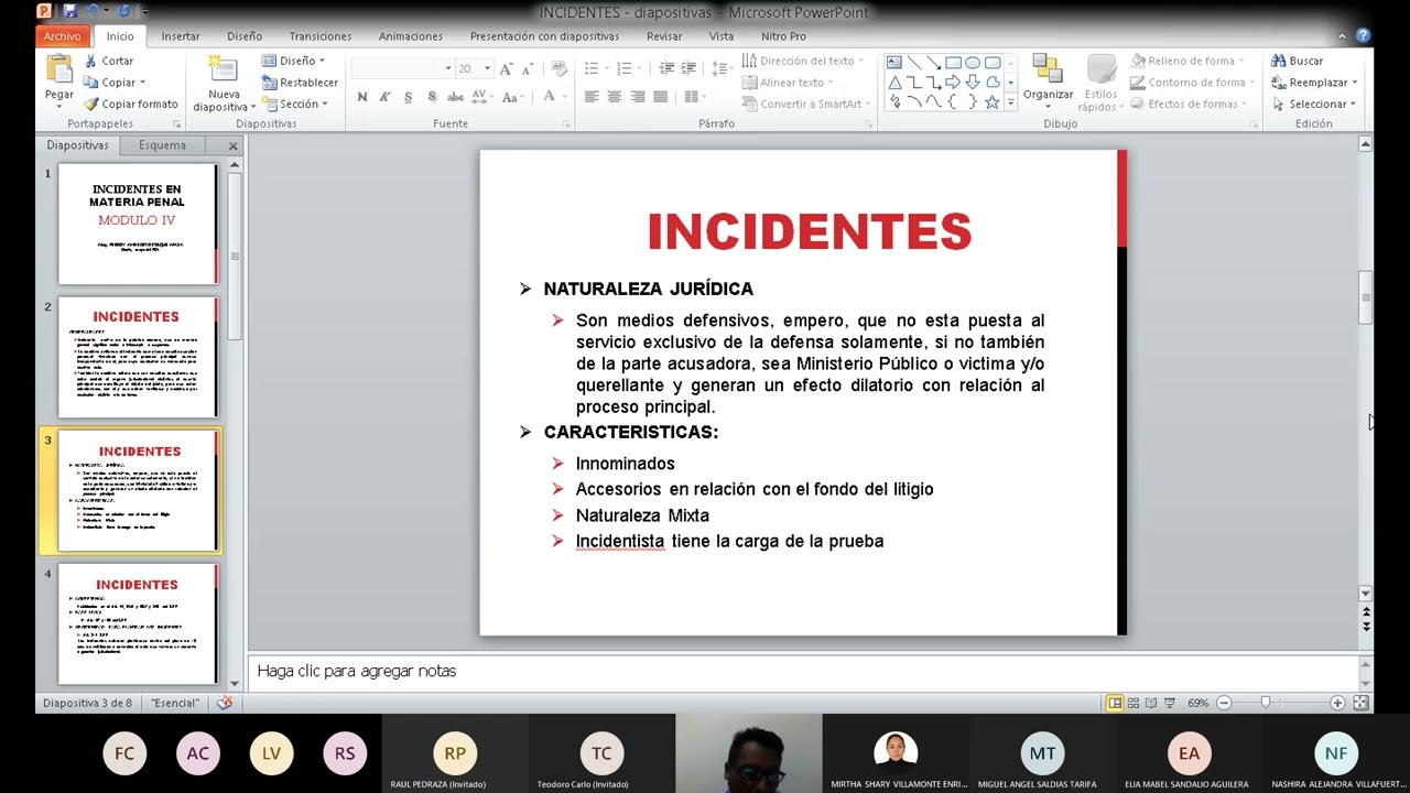 EXCEPCIONES E INCIDENTES EN MATERIA PENAL   DR  FREDDY AMBROCIO COLQUE