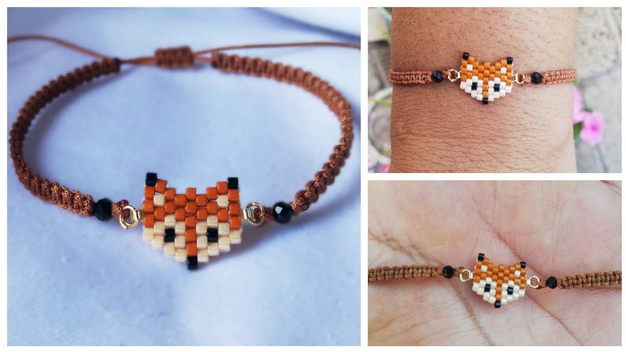 PULSERA DE ZORRITO EN CHAQUIRA MIYUKI PASO A PASO.