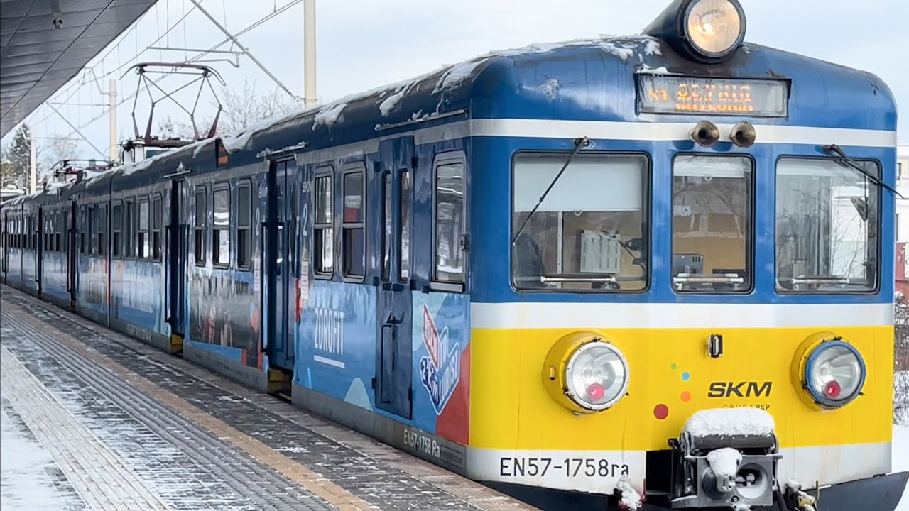 Odgłosy jazdy elektryczny zespół trakcyjny EN57-1758 SKM Trójmiasto Zima 2026 ❄️