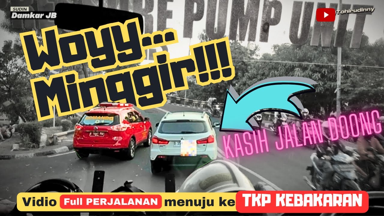 Situasi di dalam Kabin Mobil Pemadam ketika menuju lokasi kebakaran 