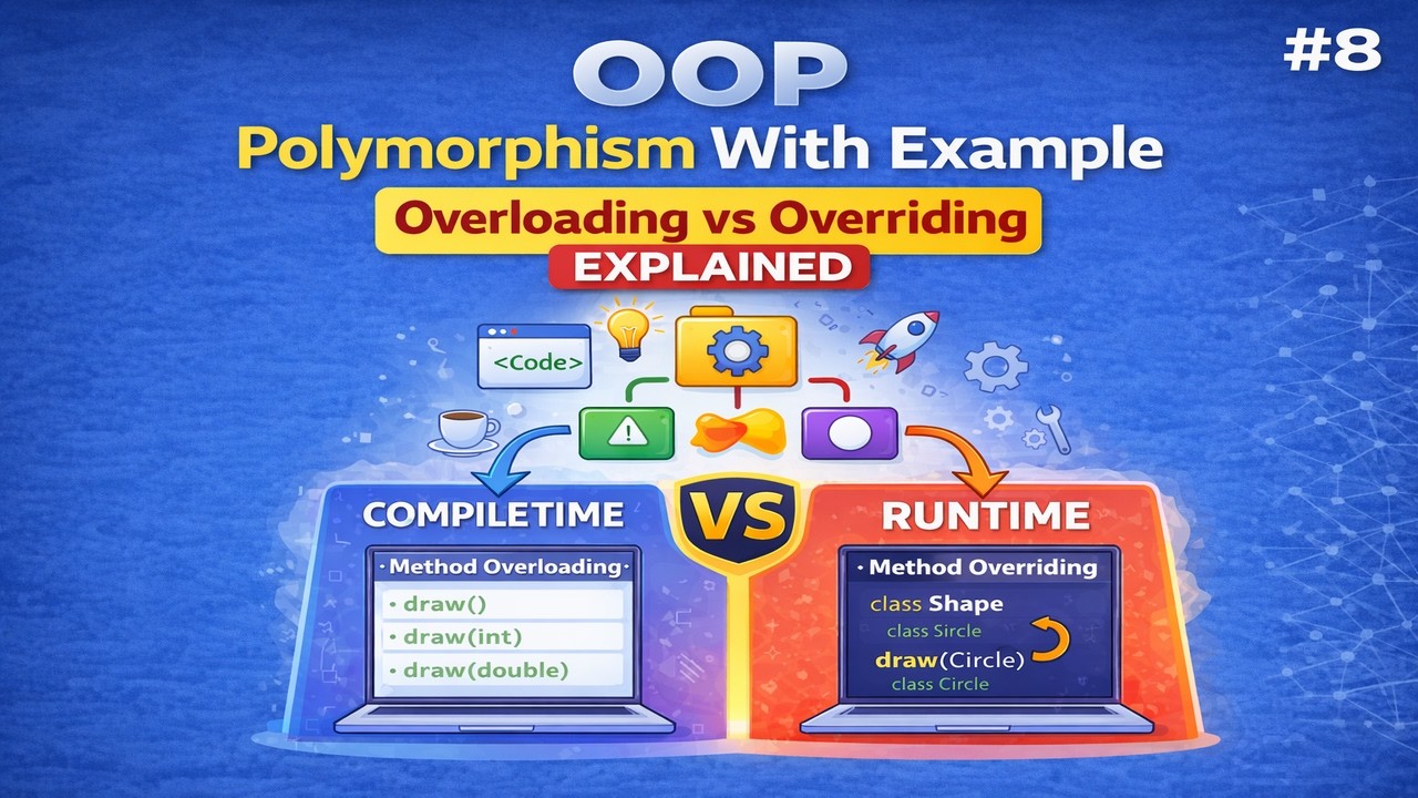 Polymorphism in OOP | Compile Time & Runtime Polymorphism Explained | OOP Concepts for Beginners
