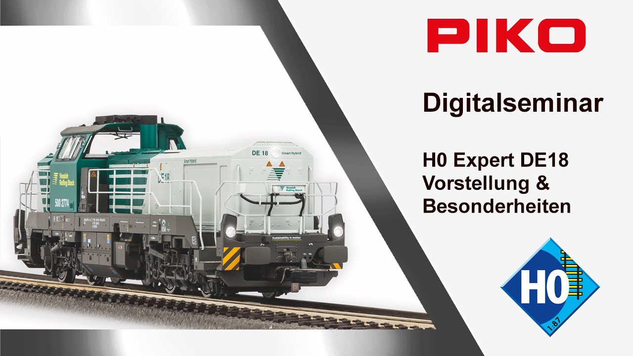 PIKO [D119] Digitalseminar Vorstellung H0 Expert Diesellok DE18 Vossloh VI 52360 / 52362 / 52363