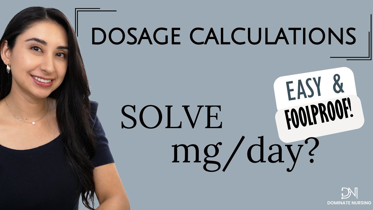 Weight Based Dosage Calculation (solve mg/day) dimensional analysis #nursing #dosage #calculation