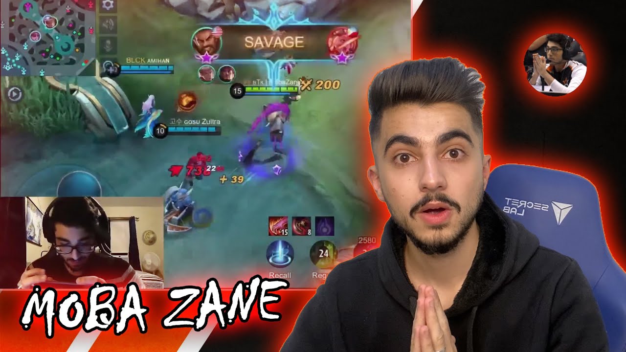ردة فعلي على 2v5  MobaZane 😲 ! | الكيوبي موبايل ليجند 🔥  !