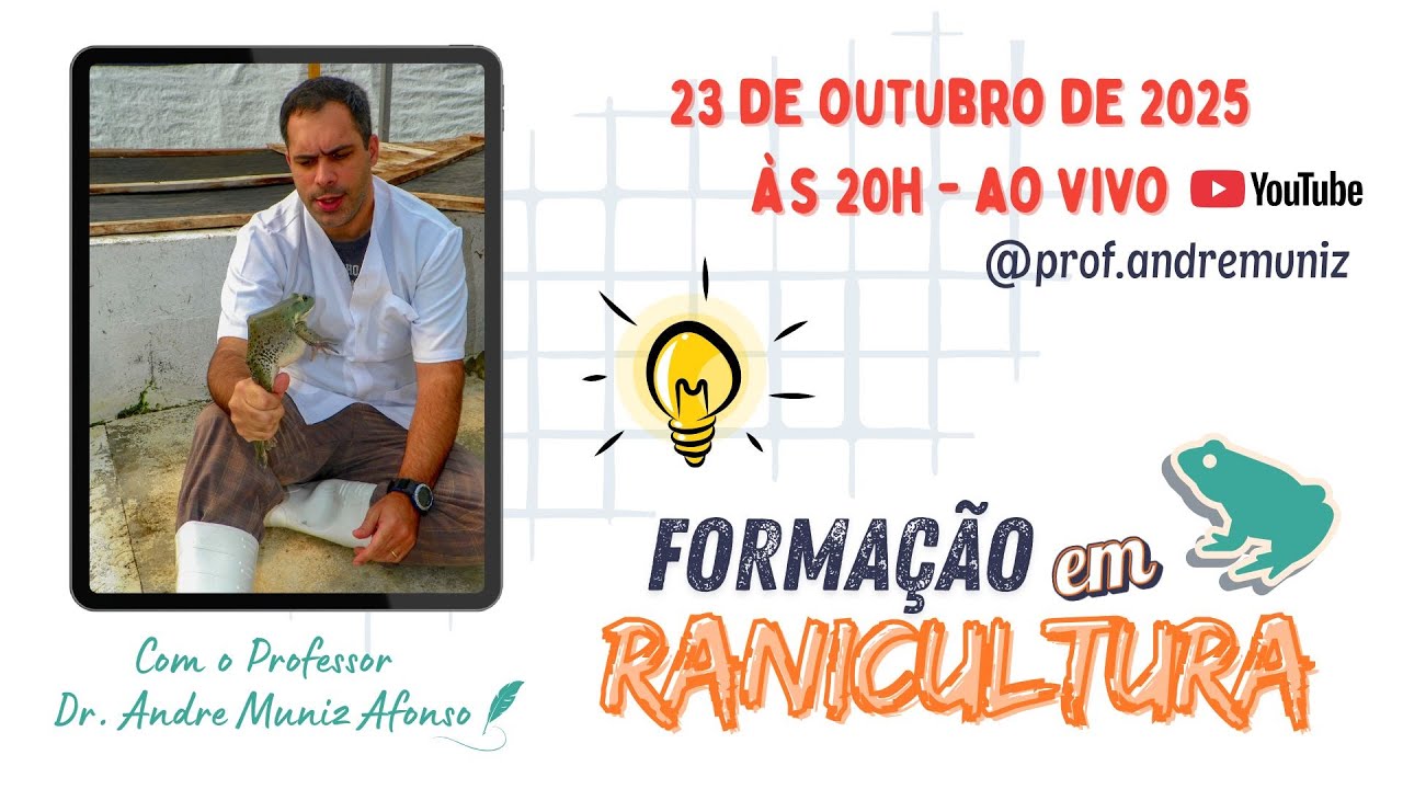 Live de lançamento do Curso de Formação em Ranicultura