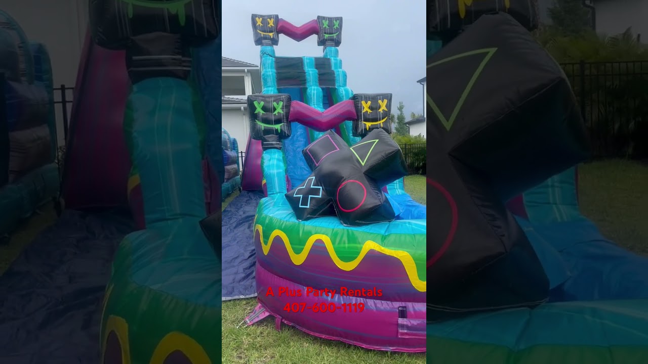 Subscribe and like. Orlando, FL bounce house rentals & waterslide#waterslide #partyrental #gaming