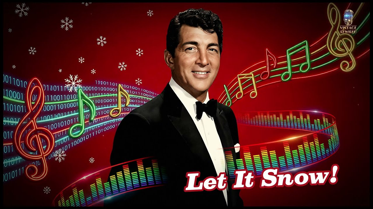 Dean Martin – Let It Snow (1940s AI Jazz Cover) | Vintage Christmas Fireplace Lounge