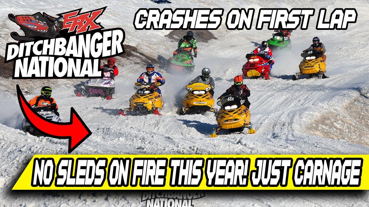 2023 DITCHBANGER NATIONAL // CRASHES ON FIRST LAP // NO BRAKES // ARM PUMP // VINTAGE SNOCROSS