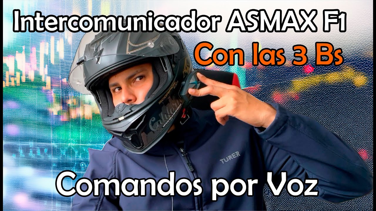 Intercomunicador con Comandos de VOZ | ASMAX F1 | Instalaci&oacute;n | Conexi&oacute;n Universal.