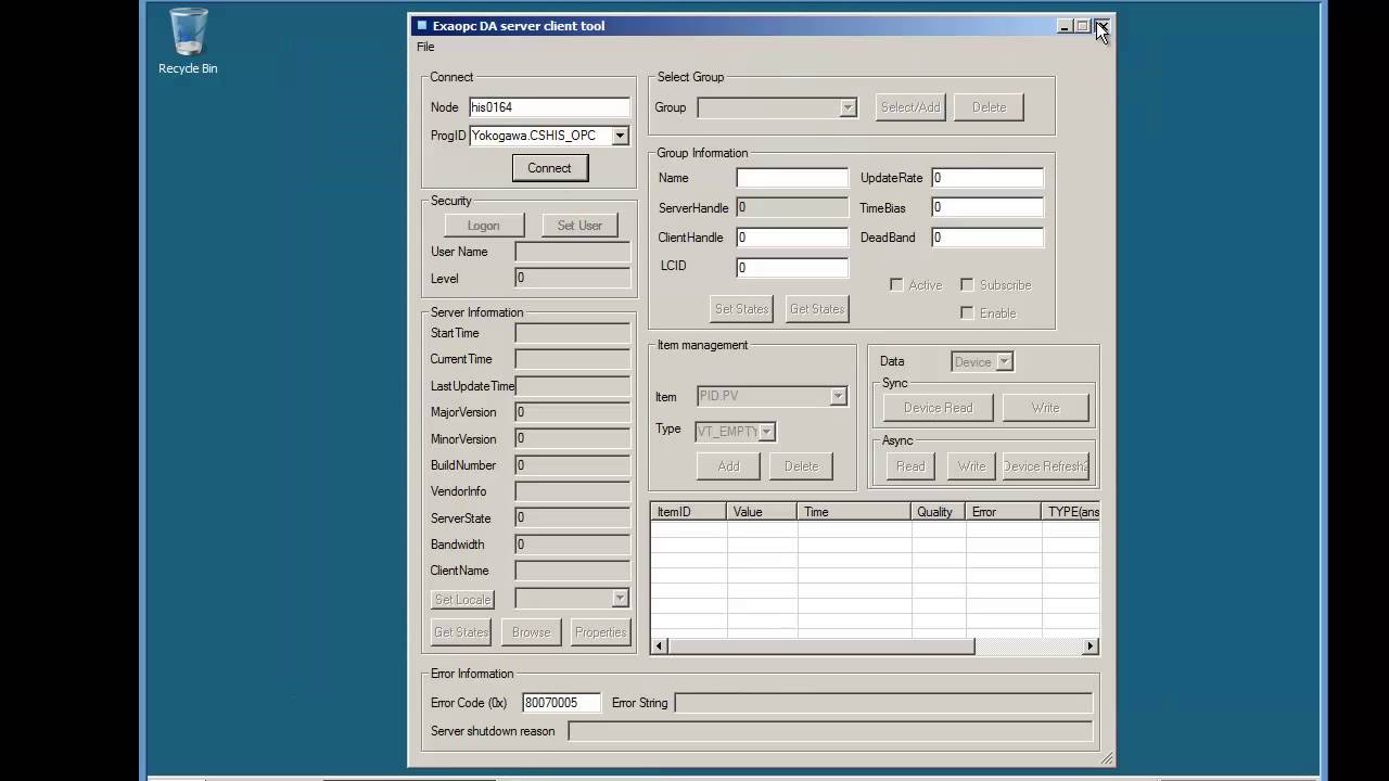 Troubleshooting OPC