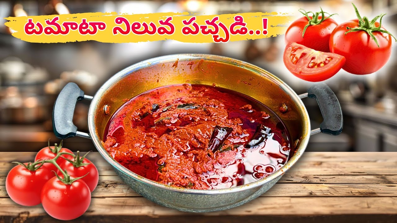 Tomato pickle Telugu - Tamata niluva pachadi recipe #telugucooking #telugucookingchannel 