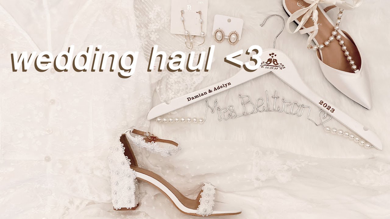 unboxing wedding/bridal accessories with jjshouse ❀ dresses, veils, shoes, jewelry & more