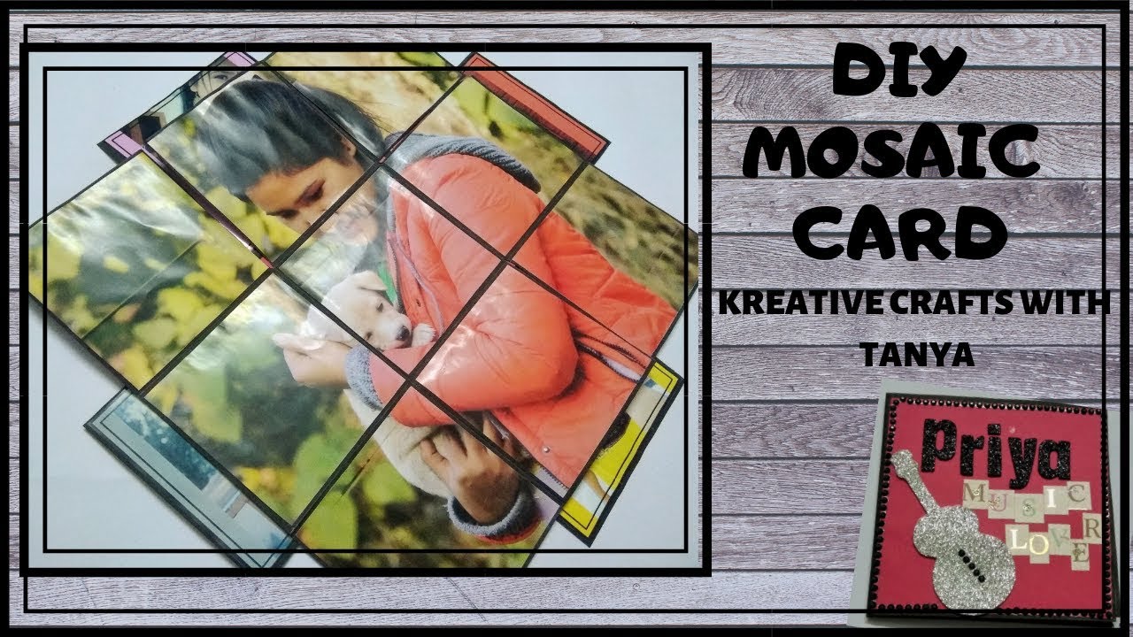 DIY Mosaic Card || Kreative Crafts with Tanya