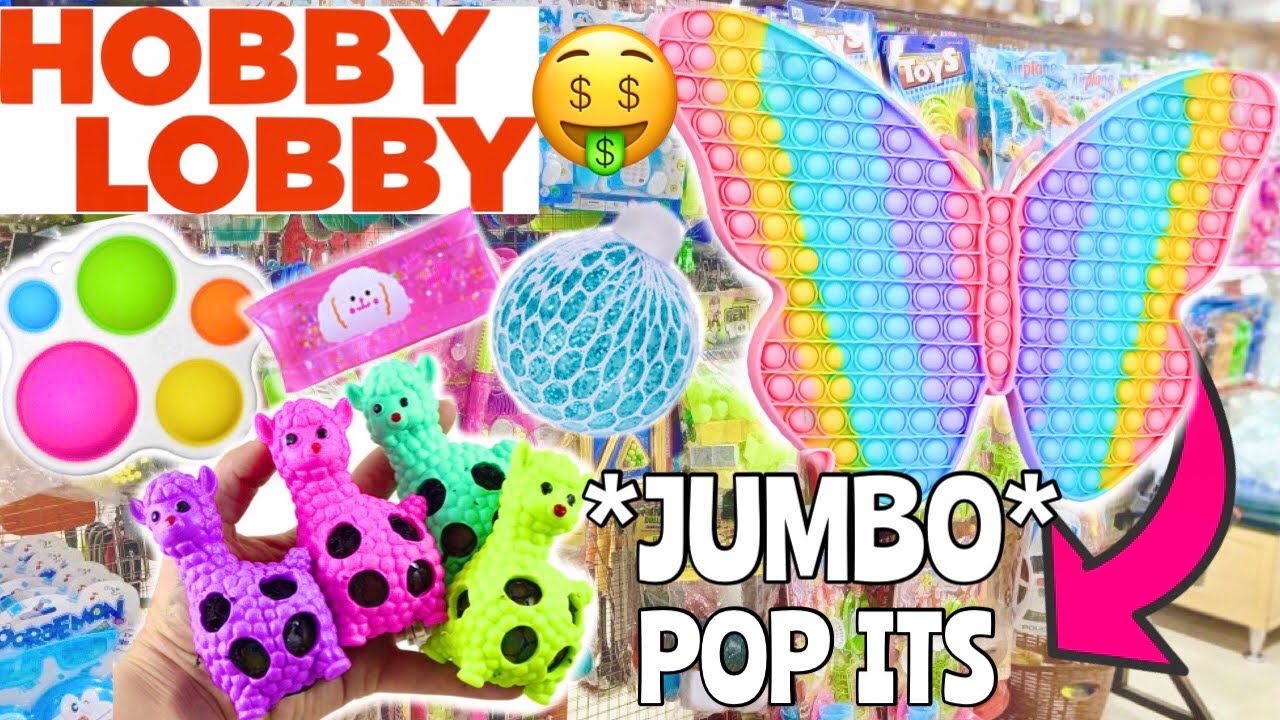 I BOUGHT EVERY FIDGET, JUMBO POP IT, & SQUISHY AT HOBBY LOBBY! 🤑 No Budget Fidget Shopping Spree 😱