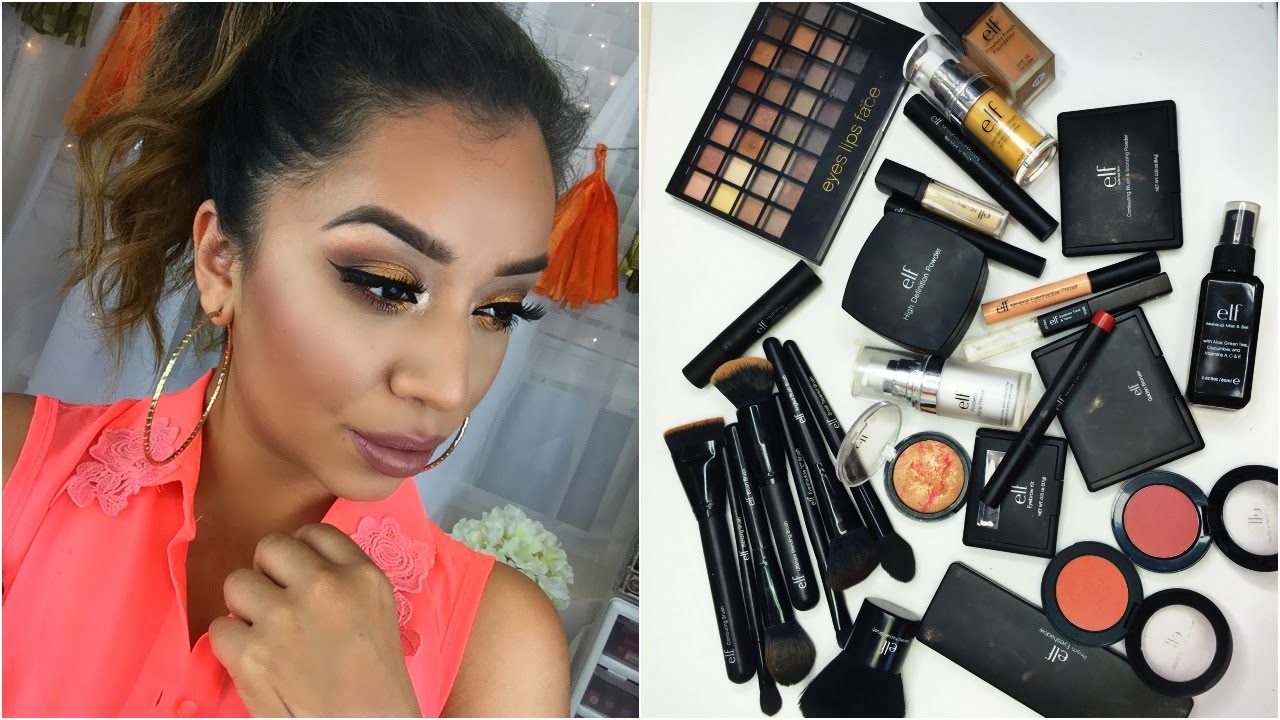 One Brand Makeup Look | e.l.f makeup + brushes!