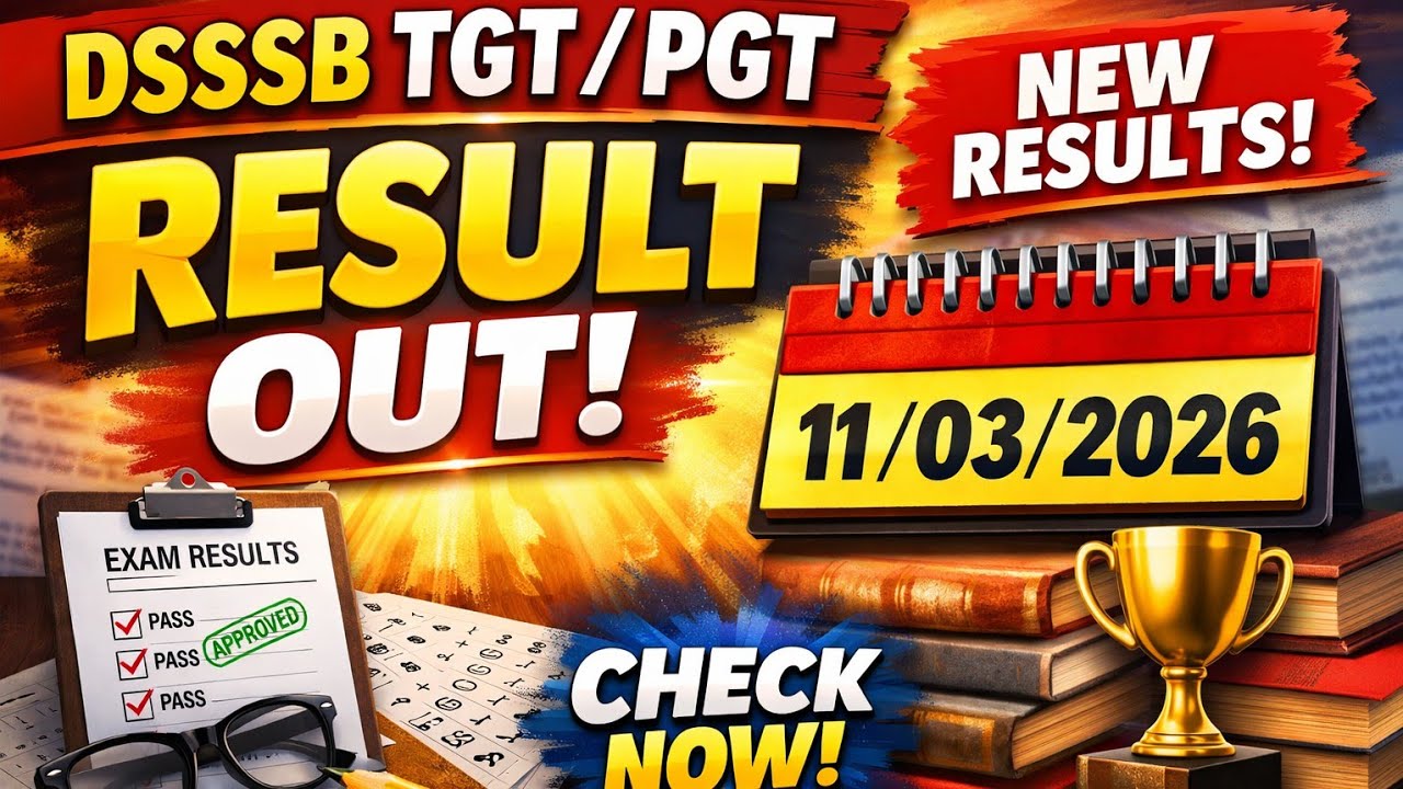 DSSSB today TGT PGT Non-Teaching Results out | DSSSB today updates | DSSSB New Notice | #dsssb