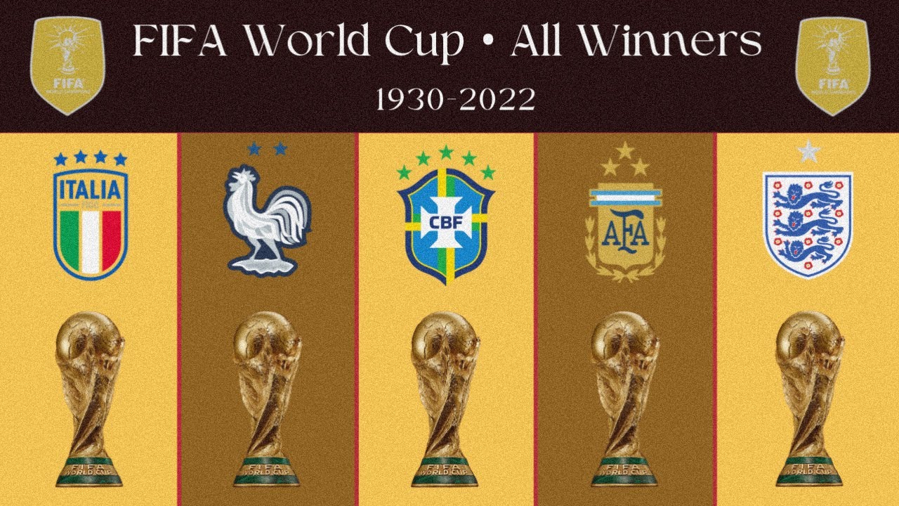 FIFA World Cup • All Winners [ 1930 - 2022 ]