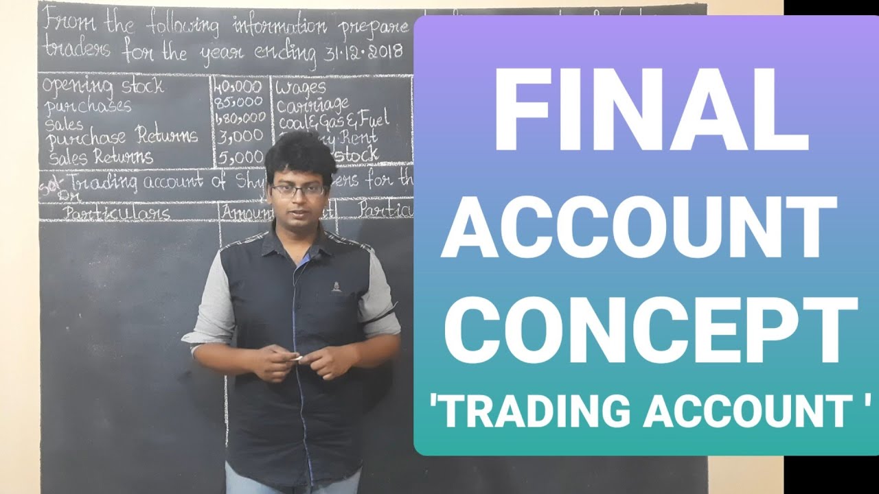 FINAL ACCOUNTS Trading account problem with solution  Final accounts part 2 in telugu #RSACADEMY