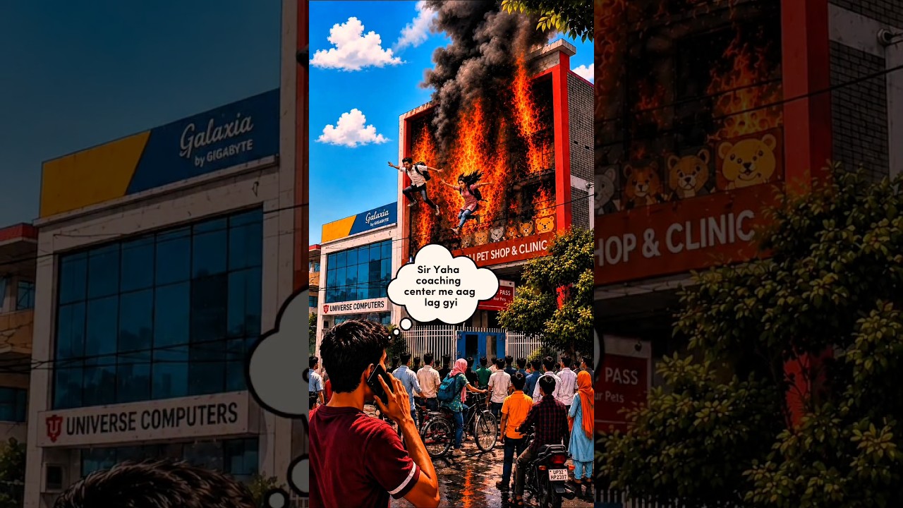 Lucknow Coaching Centre Fire#trending #locknow #ytshorts #yt #fire #shortvideo