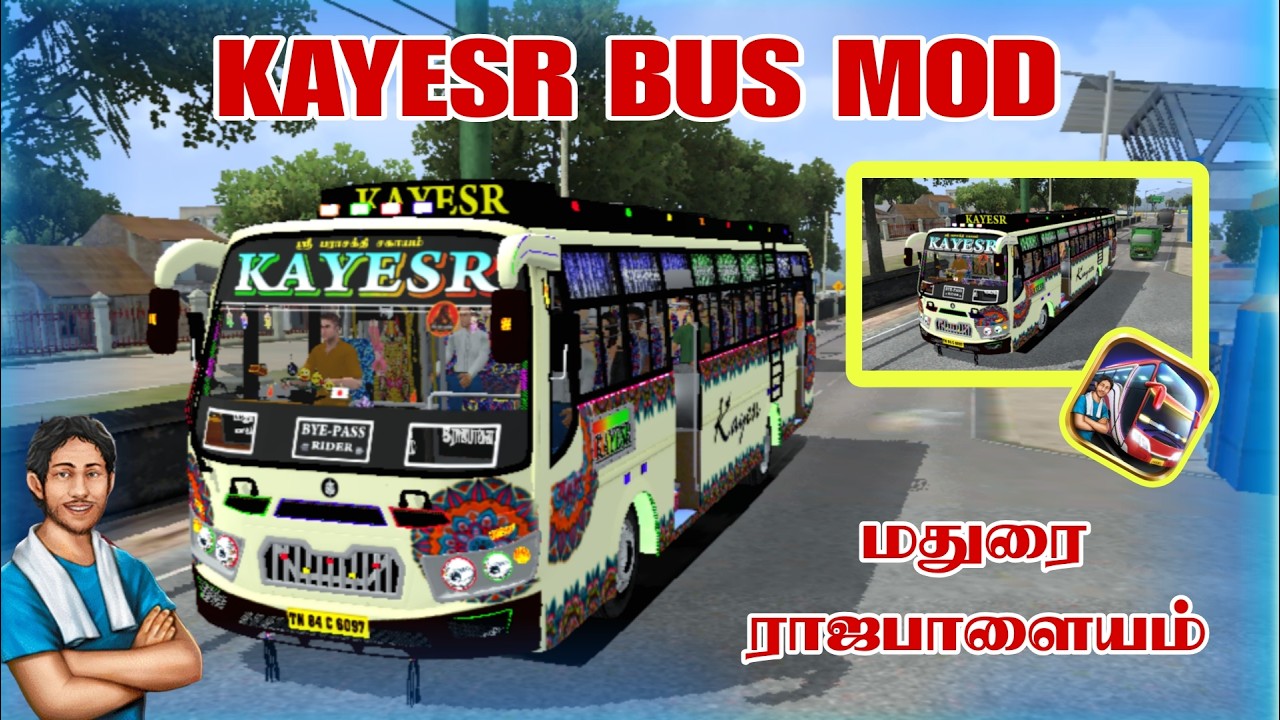How To KAYESR BUS MOD TVK BUS GAMING #மதுரை #ராஜபாளையம் #games  #bussimulator #tamilbusmod #madurai