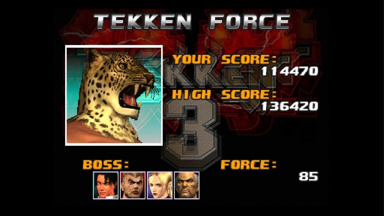 TEKKEN 3 TEKKEN FORCE MODE : KING 2p costume gameplay