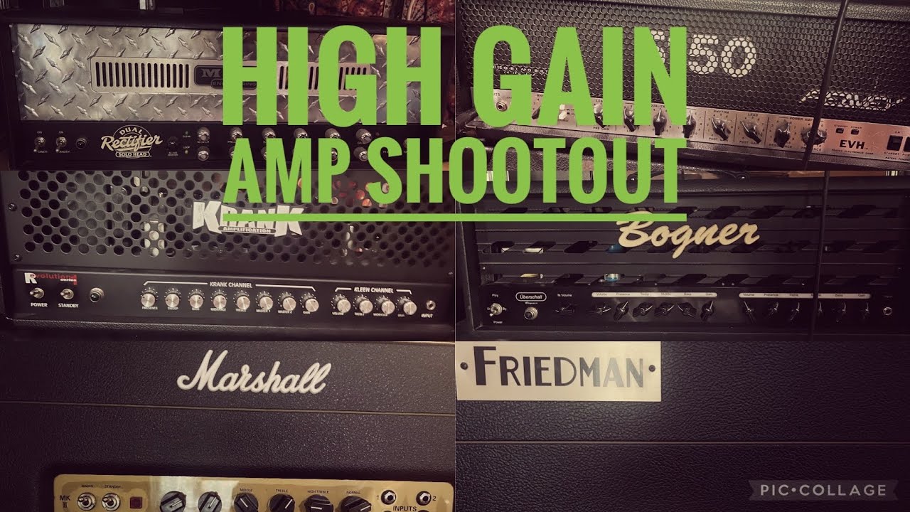 Hi Gain Amp Shootout [Bogner Uberschall vs Dual Rectifier vs 5150 vs Friedman BE100 vs JEL vs Krank]