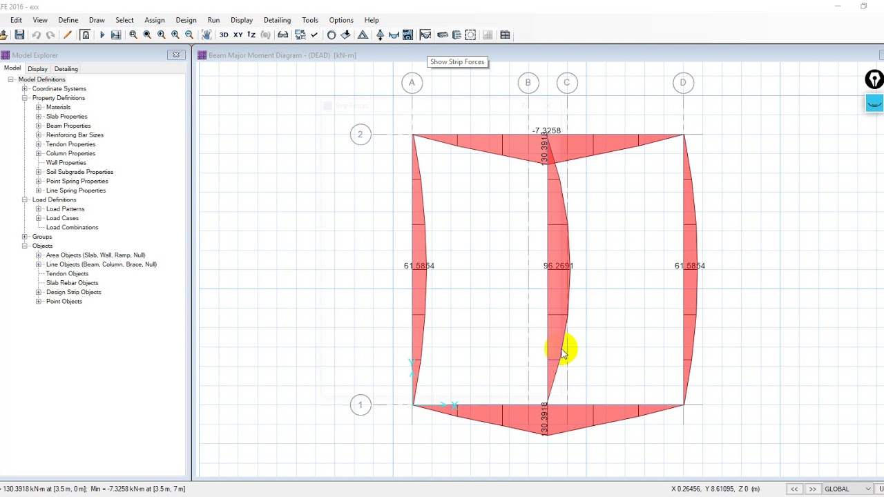 109-How to Calculate moment on Hidden Beams || حساب العزوم على الكمرات الدفونه على السيف