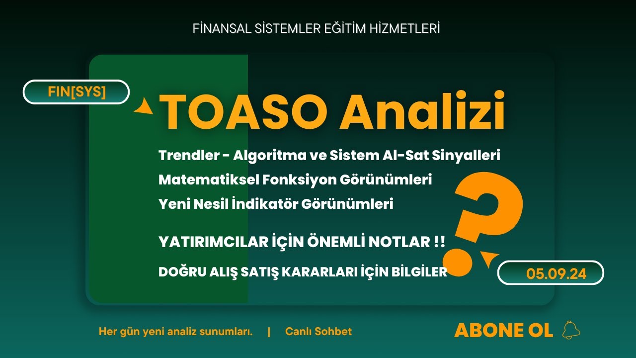 TOASO : Taban Mı Oluşturuyor? | Alım İçin Gerekli Şartlar | #toaso HISSE SENEDI teknik Analiz