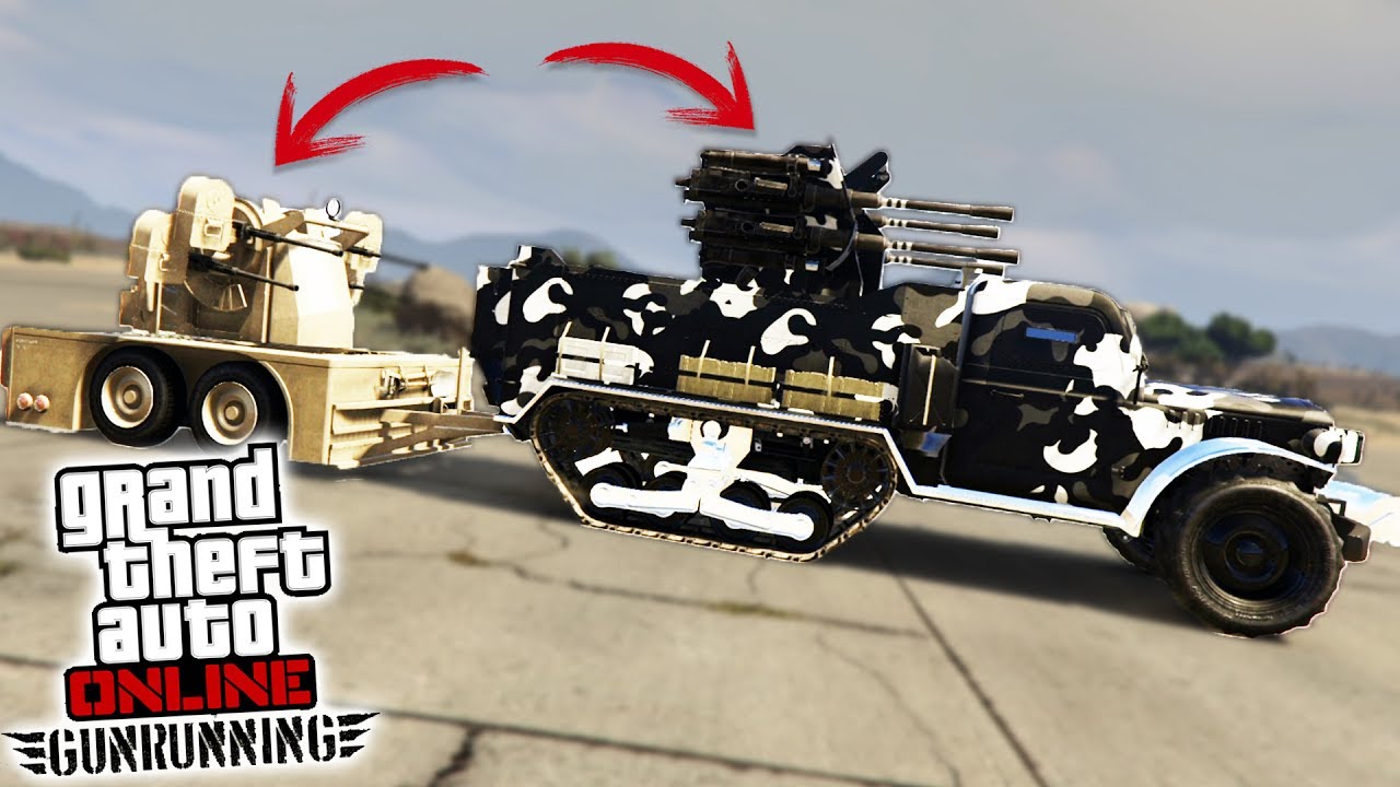 GTA 5 | NO HAY QUIEN NOS MATE!! REMOLQUE ANTIAEREO + HALF TRACK O APC | XxStratusxX
