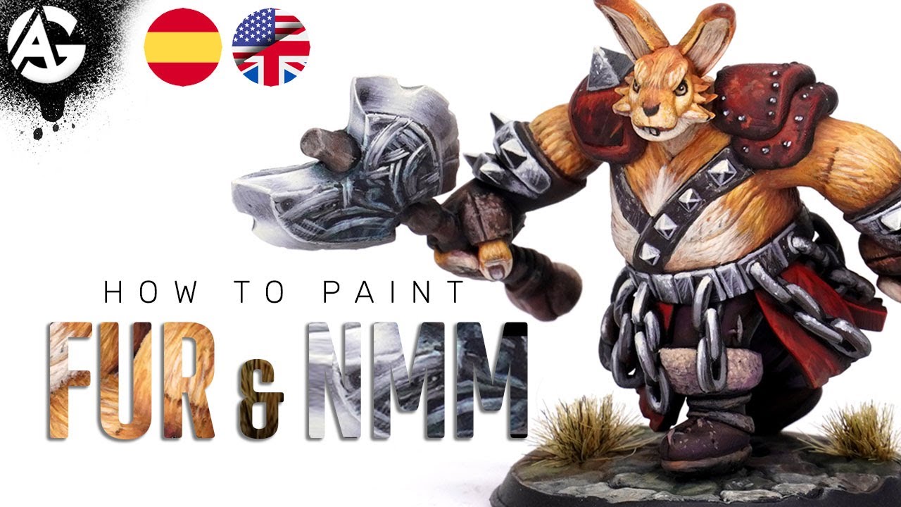 How to paint FUR 🐰 & NMM ( Ax & Chains) ⛓⛏ / Como pintar PELAJE 🐰 & NMM ( Hacha & Cadenas) ⛏⛓