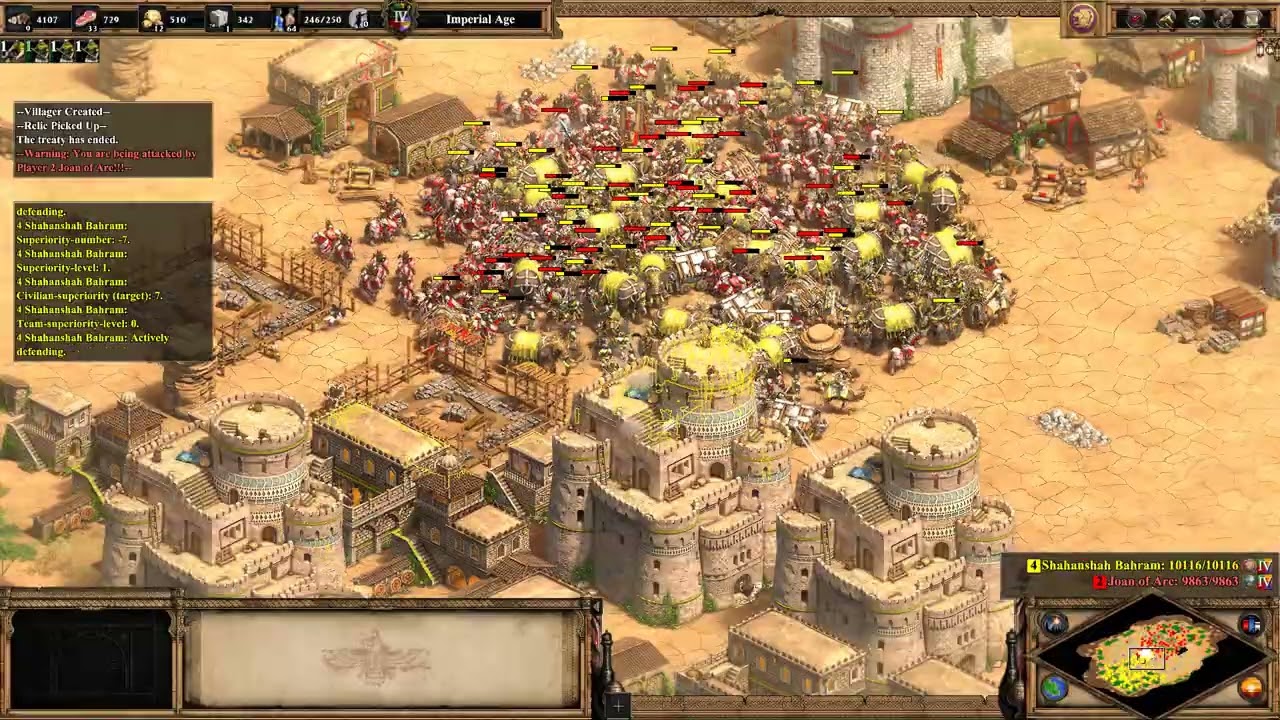 Extreme AI Showdown: Age of Empires 2 - Persians vs. Franks Gameplay